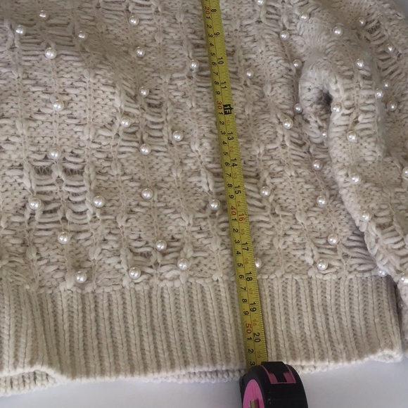 Zara pearl knit textured pullover sweater - Picture 7 of 16
